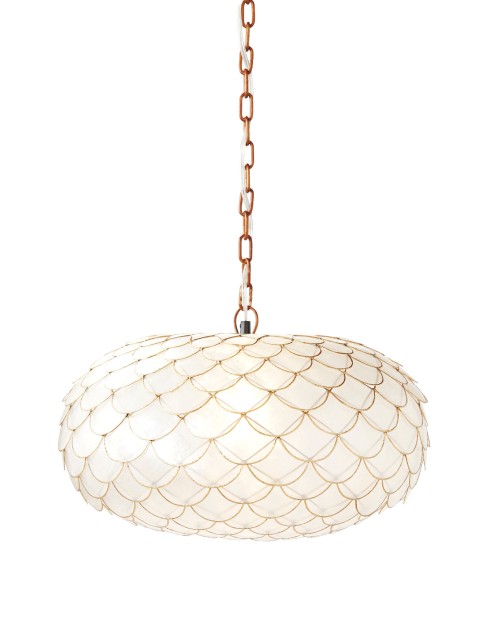 Serena and Lily Capiz Scalloped Chandelier